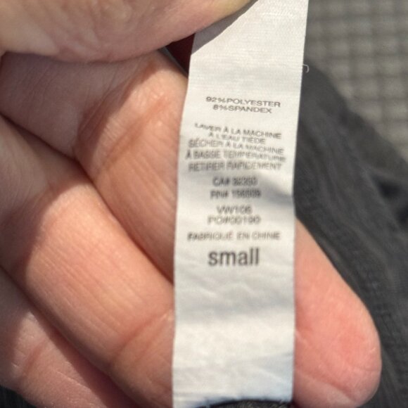 VUORI Lux Performance Pocket Tee Charcoal heather grey Size Small EUC - Picture 7 of 8